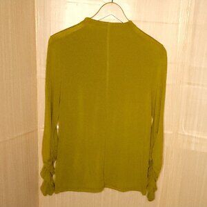 Simply Vera Vera Wang Green High Neck Long Sleeve Stretchy Tunic Top Large